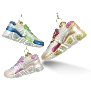Szklane buty sportowe - zawieszki choinkowe 