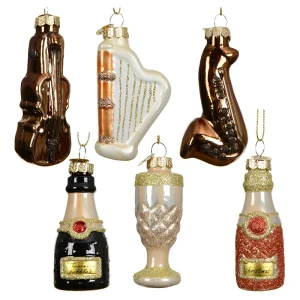 Szklane instrumenty i alkohole kpl. 6 szt. - 7,5 cm