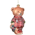 Miś w piżamie - Szklana bombka choinkowa 13 cm w2