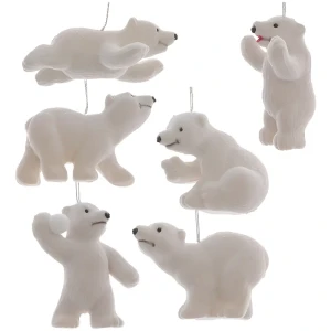 Niedźwiedź polarny - plastikowa zawieszka choinkowa 
