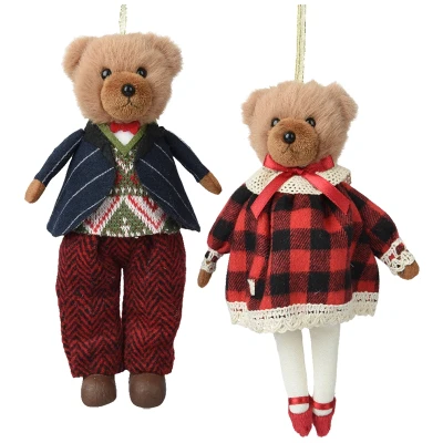 Miś - Szklana zawieszka choinkowa 18 cm mix