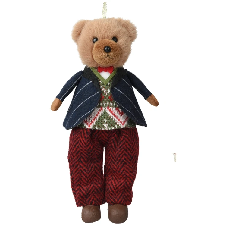 Miś - Szklana zawieszka choinkowa 18 cm pan mis