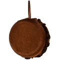 Makaronik - zawieszka poduszka choinkowa 30 cm j. brąz