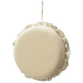 Makaronik - zawieszka poduszka choinkowa 30 cm biały