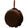 Makaronik - zawieszka poduszka choinkowa 30 cm brazowy
