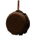 Makaronik - zawieszka poduszka choinkowa 30 cm brazowy