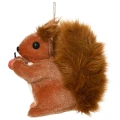 Wiewiórka z futerkiem - Nietłukąca zawieszka choinkowa 15 cm wiewiórka