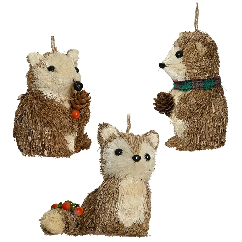 Leśnie zwierzęta - Nietłukąca zawieszka choinkowa 12 cm mix