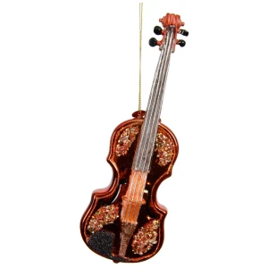 Skrzypce - Szklana kształtki choinkowe 20 cm