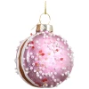Szklane zawieszki choinkowe 7 cm makaronik