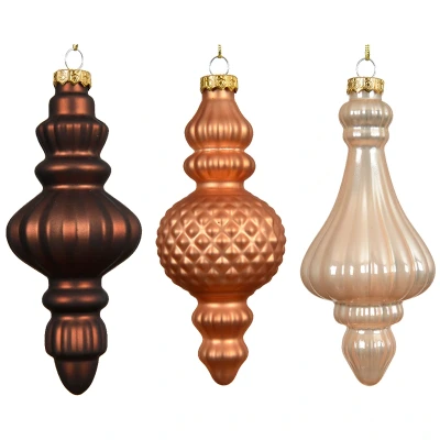 Barokowe bombki choinkowe - szklane kształtki 15 cm kpl. 4 szt. mix