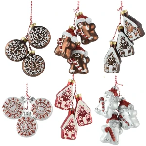 Szklane zawieszki choinkowe kpl. 3 szt.