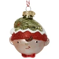 Elf - Szklana zawieszka choinkowa 7 cm zielona