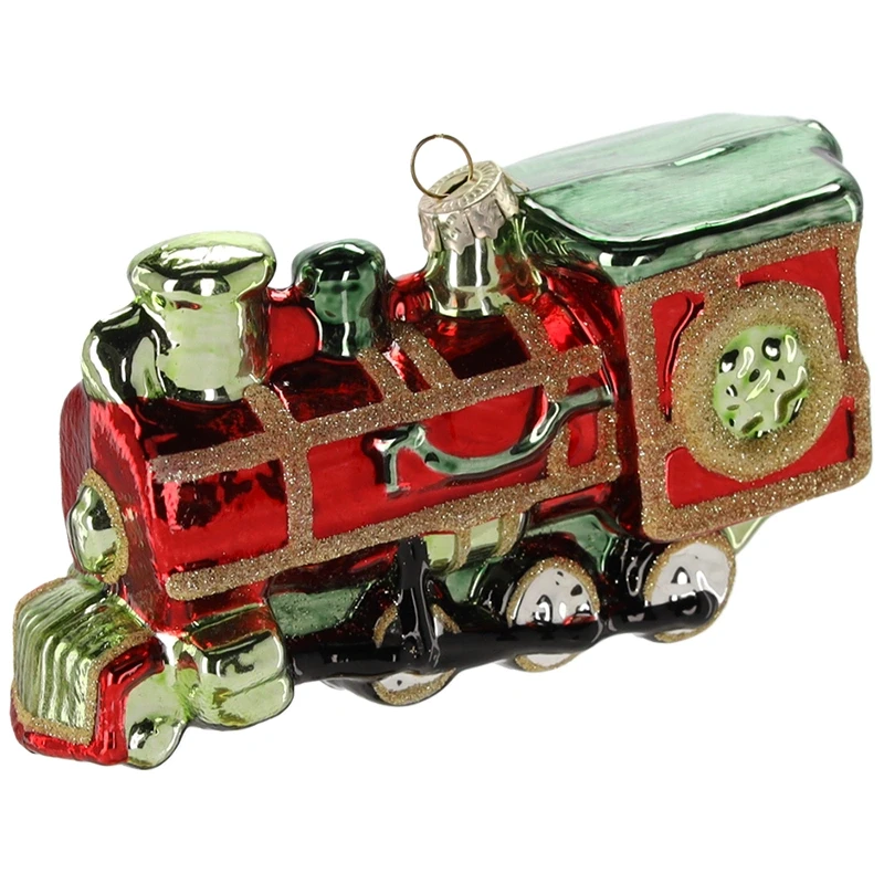 Szklana zawieszka choinkowa - Lokomotywa 14 cm