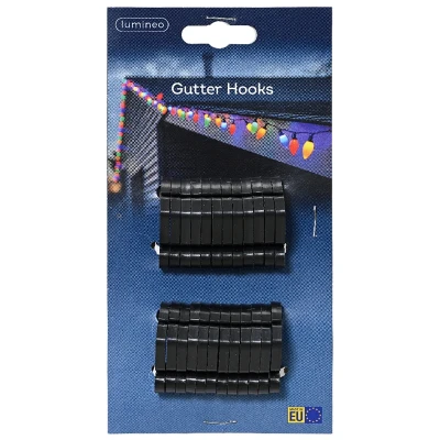 Haczyki do montażu zewnętrznego oświetlenia - 24 szt 3,5x1,8 cm