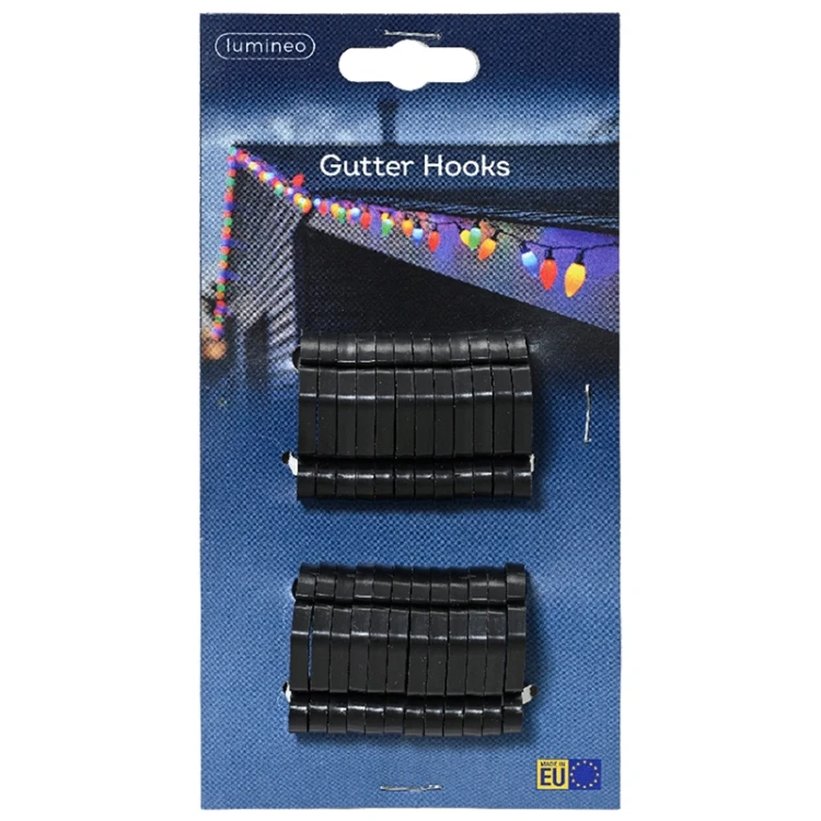 Haczyki do montażu zewnętrznego oświetlenia - 24 szt 3,5x1,8 cm