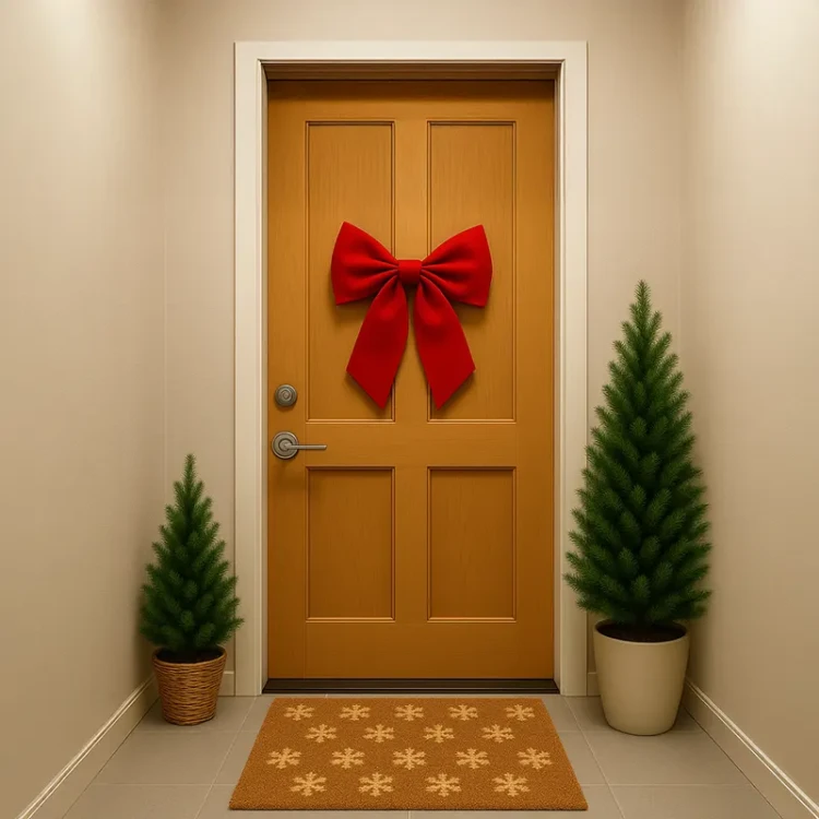 Świąteczna wycieraczka kokosowa 60x40 door 1