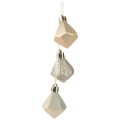 Diamenty - Zawieszka choinkowa z kamieniem 5,8 cm perłowe