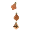 Diamenty - Zawieszka choinkowa z kamieniem 5,8 cm pomarańczowe