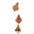 Diamenty - Zawieszka choinkowa z kamieniem 5,8 cm pomarańczowe