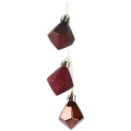 Diamenty - Zawieszka choinkowa z kamieniem 5,8 cm czerwone