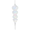 Sopel - Szklana przezroczysta iryzowana zawieszka choinkowa 26 cm w3