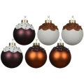 Szklane bombki choinkowe 6 szt. 6 cm
