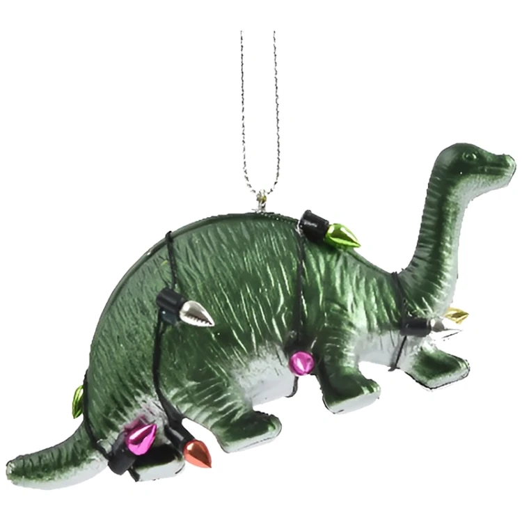 Plastikowe dinozaury - zawieszki choinkowe 10,5 cm w3