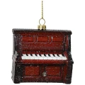 Muzyczne instrumenty - nietłukące zawieszki choinkowe 12,7 cm fortepian