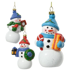 Bałwan - plastikowa zawieszka choinkowa 12,5 cm