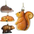 Leśne zwierzęta - nietłukące zawieszki choinkowe 10,3 cm mix