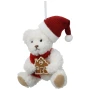 Miś - zawieszka choinkowa 12 cm z domkiem