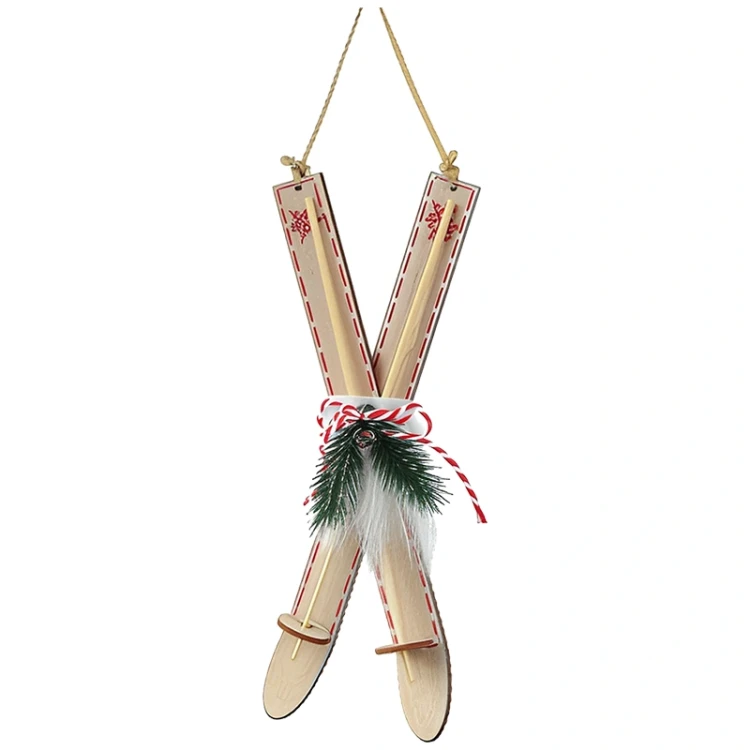 Narty - zawieszka choinkowa 23 cm  wzór 2