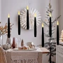 Wiszące czarne świece z różdżką - kpl. 5 szt. 28,5 cm