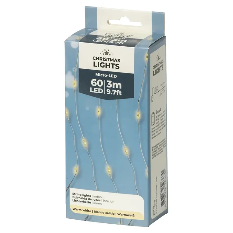 Lampki na druciku 40LED - 2M - Zimny biały fot.1