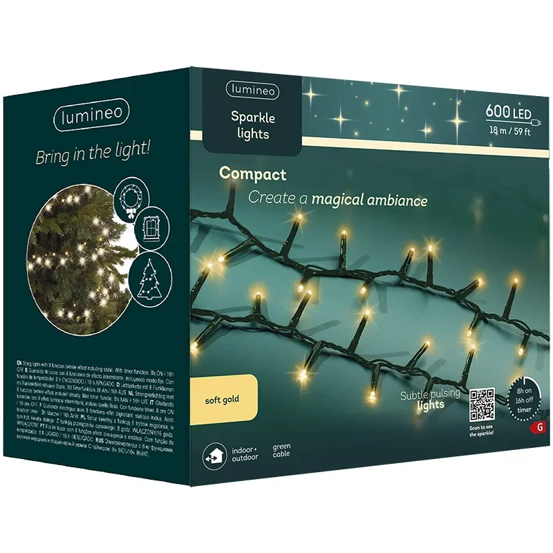 Światełka Choinkowe Gęste COMPACT SPARKLE - Błysk 600LED 18m