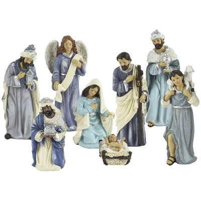 Zestaw figurek do Szopki Bożonarodzeniowej 15 cm - 8 el.