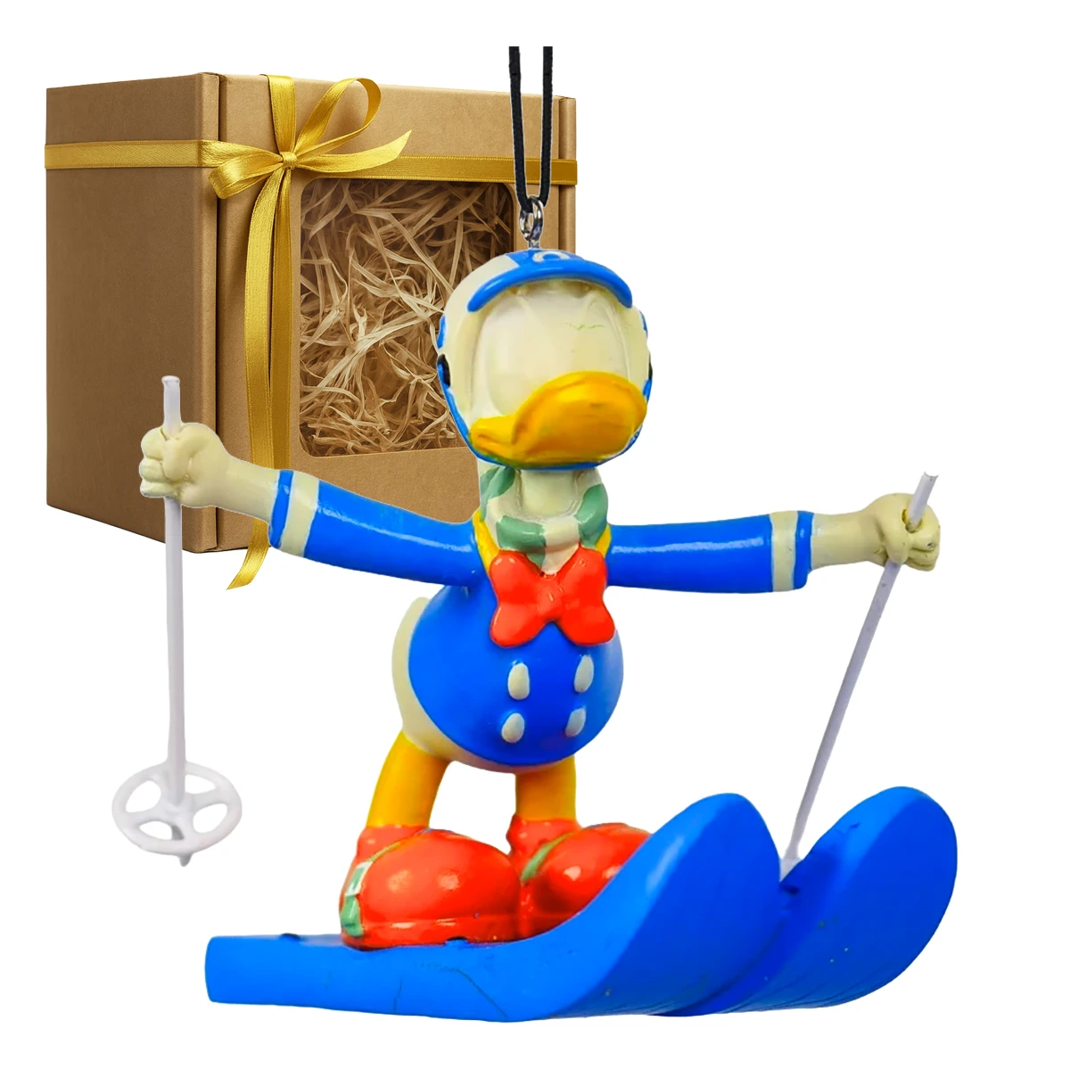 Zawieszka choinkowa 3D Donald na nartach z bajki Kaczor Donald od DISNEY