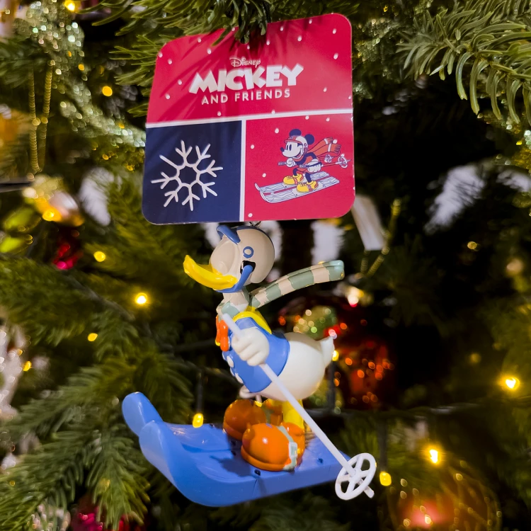 Zawieszka choinkowa 3D Donald na nartach z bajki Kaczor Donald od DISNEY