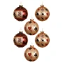 Szklane karciane bombki choinkowe - 6 szt.. 8 cm