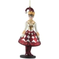 Karnawałowa szklana zawieszka choinkowa - 14 cm Królowa Maskarady