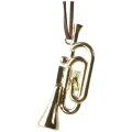Muzyczne instrumenty - nietłukące zawieszki choinkowe 8 cm trąbka