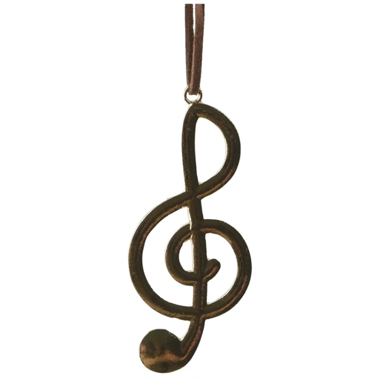 Muzyczne instrumenty - nietłukące zawieszki choinkowe 8 cm klucz