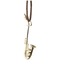 Muzyczne instrumenty - nietłukące zawieszki choinkowe 8 cm saksofon