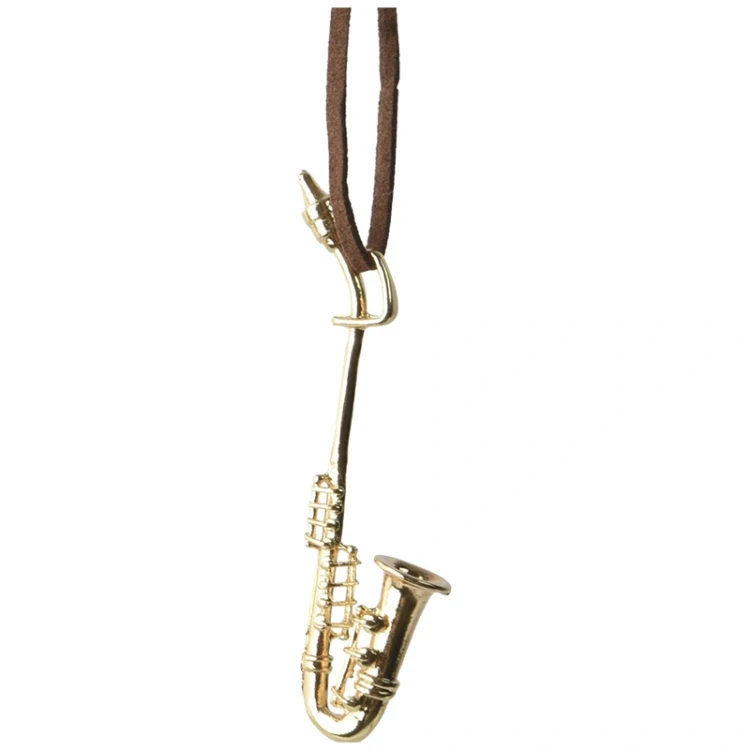 Muzyczne instrumenty - nietłukące zawieszki choinkowe 8 cm saksofon