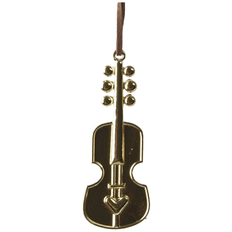 Muzyczne instrumenty skrzypce - nietłukące zawieszki choinkowe 8 cm
