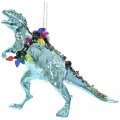 Dinozaur z światełkami świątecznymi 11 cm