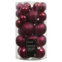 Bordowe - Plastikowe bombki choinkowe w tubie - 4-6 cm 30 szt. zdj 2