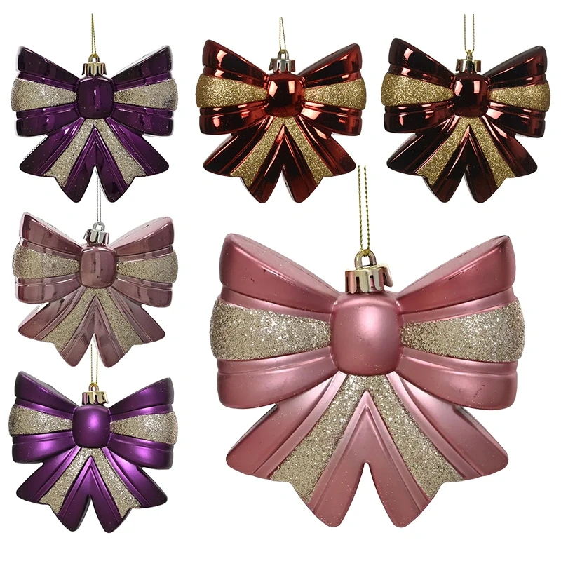 Kokarda - Plastikowa zawieszka choinkowa 12 cm mix kolorów