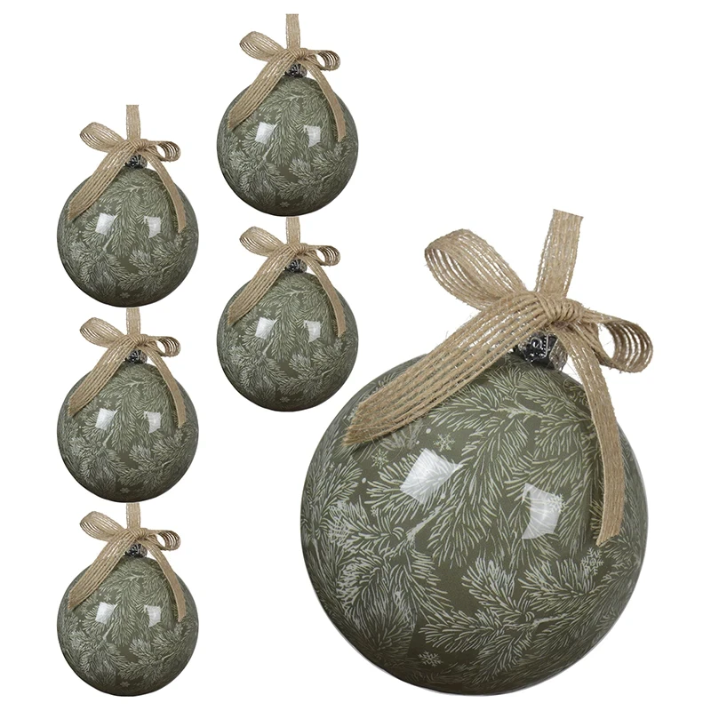Gałęzie - Plastikowe bombki choinkowe 8 cm 6 cm